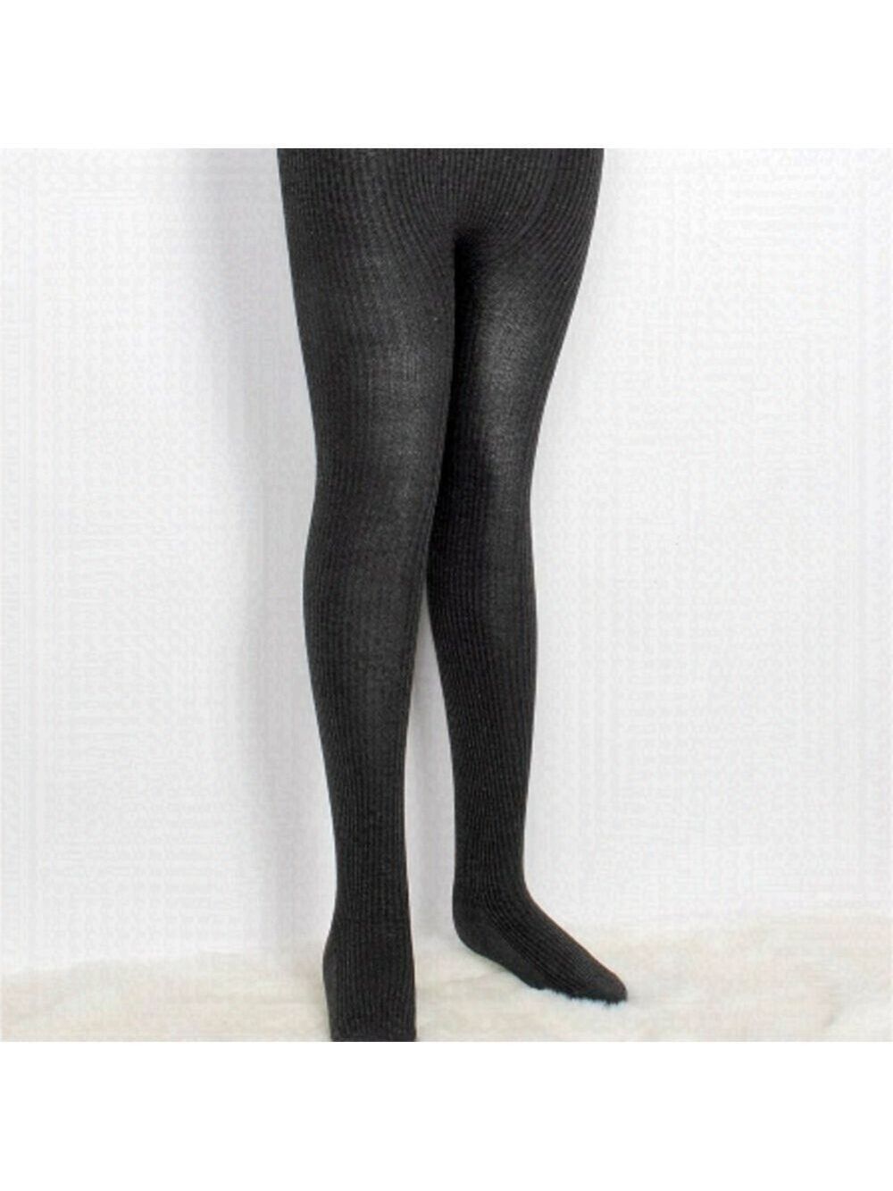 TRÏBE Stretchy Full-length Footed Ribbed Tights